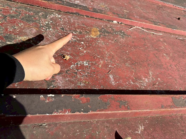 塗膜剥がれ錆発生写真